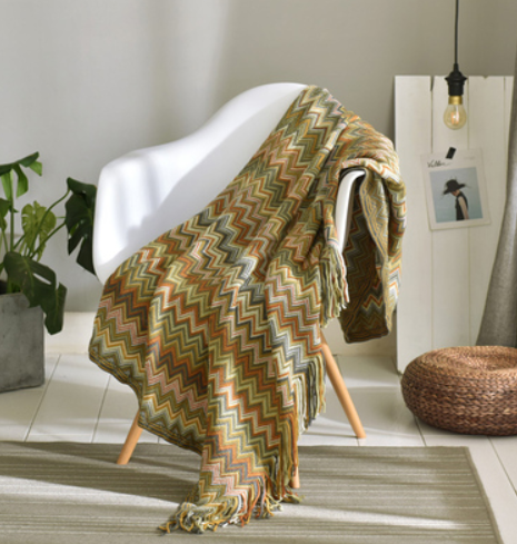 Throw Blanket - Reading Chair Fringe — product view 7