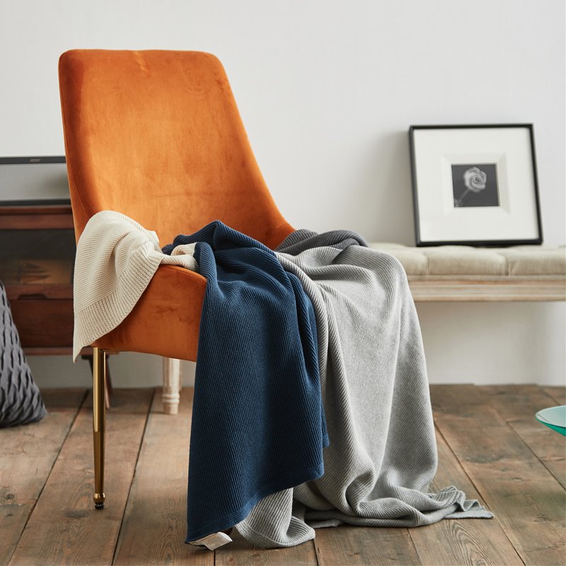 Throw Blanket - Geometric Cotton Fold — product view 1