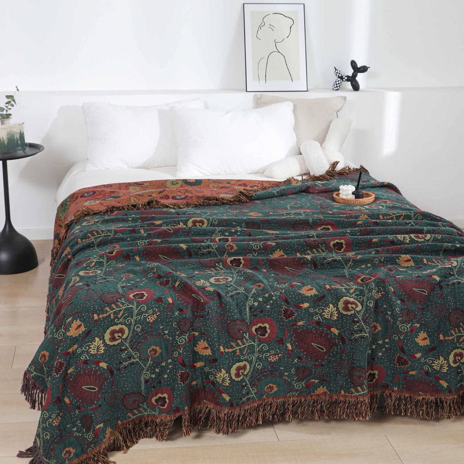 Throw Blanket - Anemone Cotton Jacquard — product view 7