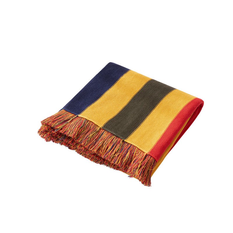 Throw Blanket - Linear Fringe Knit — product view 1