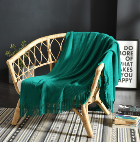 Throw Blanket - Reading Chair Fringe — product view 1