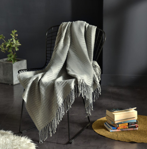 Throw Blanket - Reading Chair Fringe — product view 2