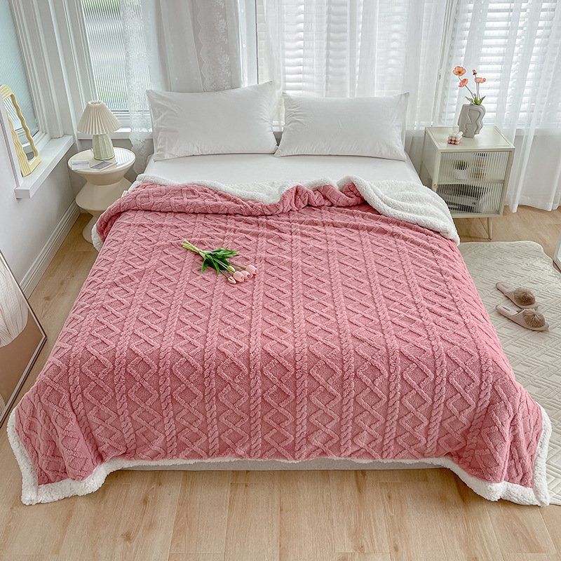 Throw Blanket - Diamond Relief Fleece — product view 2