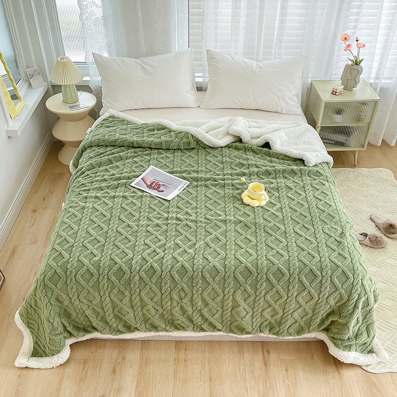 Throw Blanket - Diamond Relief Fleece — product view 5