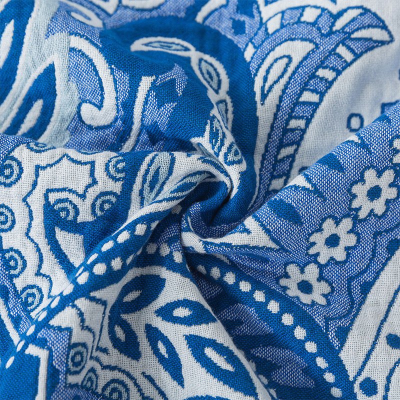 Throw Blanket - Blue Vine Cotton — product view 5